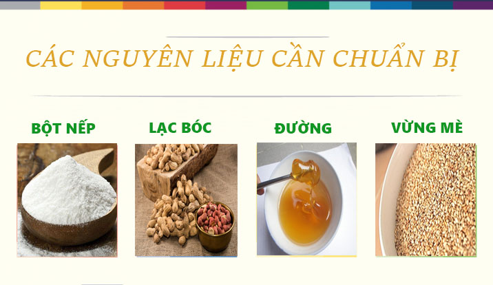 nguyên liệu làm kẹo lạc