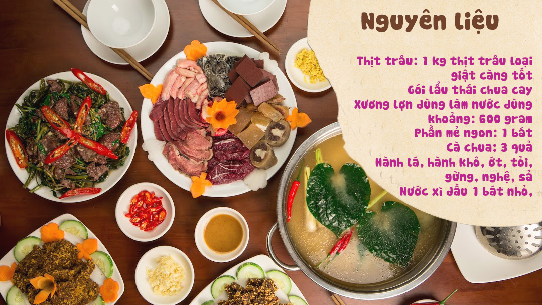 Lẩu trâu nhúng mẻ